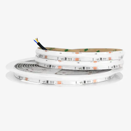 [TBM.2223.814] Tira 5m Pixel COB 720 LED/mt 20px/mt WS2811 24V RGB 5MT IP65.Exteriores 16w/mt PCB:12mm