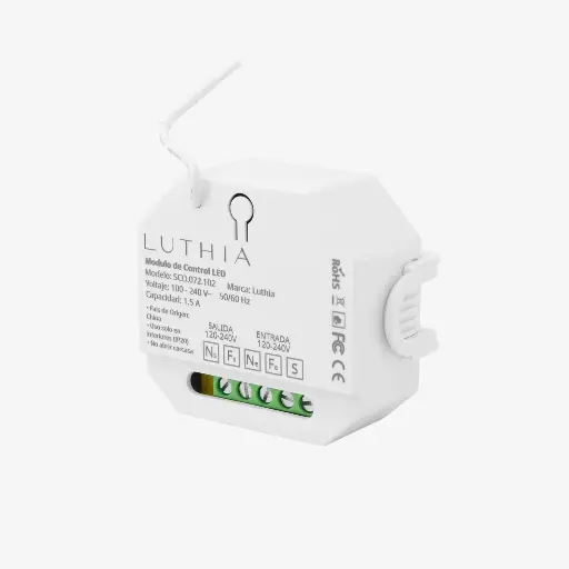 [SCO.072.102] CHROMA | Controlador Manguera Unicolor RF Alto Voltaje | 110-240v 1x1.5A – Carcasa Plástica