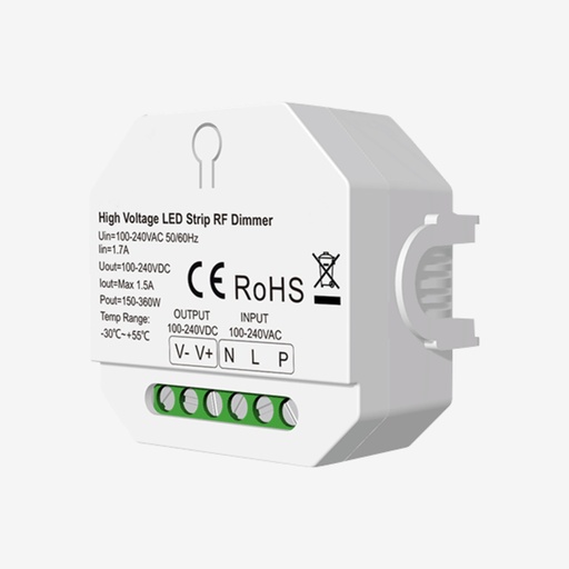 [SCO.072.102] CHROMA | Controlador Unicolor Wifi Alto Voltaje | 110-240v 1x1.5A – Carcasa Plástica