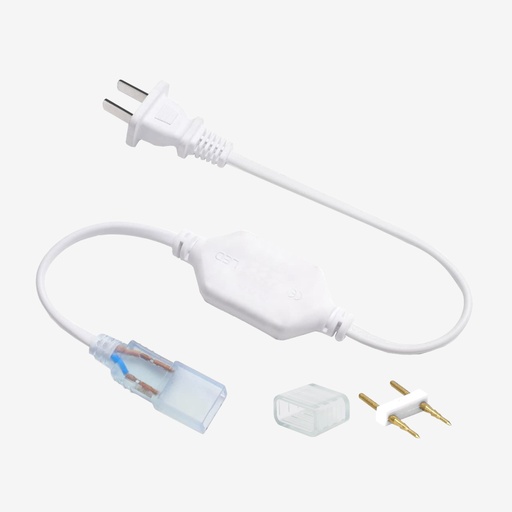 [SCO.005.108] Kit Cable Alimentación NEON Unicolor | 1x8A 120v – Sin Control