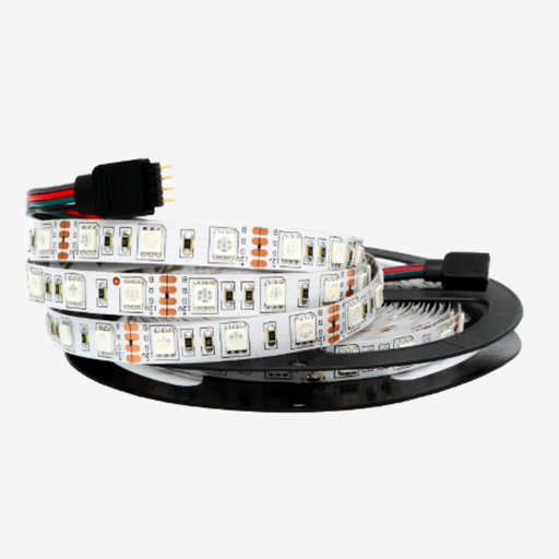 [TBM.2113.004] Tira 60 LED/mt 5050 12V RGB Multicolor 5MT IP20.Interiores 12w/mt