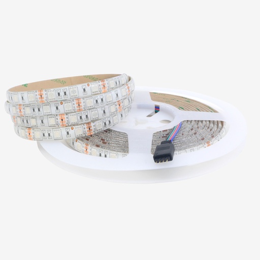 [TBM.2213.004] Tira 60 LED/mt 5050 12V RGB Multicolor 5MT IP65.Exteriores 12w/mt