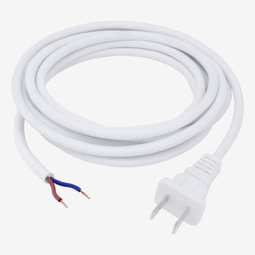 [SCO.005.212] Cable Clavija Alimentación Tira Driverless 120V 3mt | 1x8A 120v| Conector Cable Desnudo