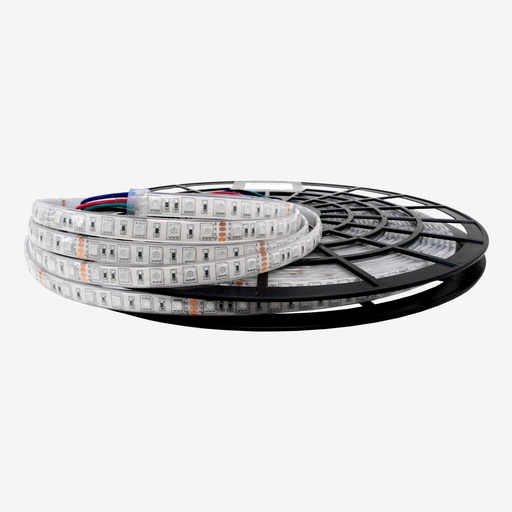 [TBM.2424.004] Tira 60 LED/mt 5050 24V RGB Multicolor 10MT IP68.Sumergible 12w/mt