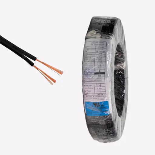 [CAB.002.205-R] Rollo 500m | Cable 2 x AWG20 IP20 100% Cobre (Negro)