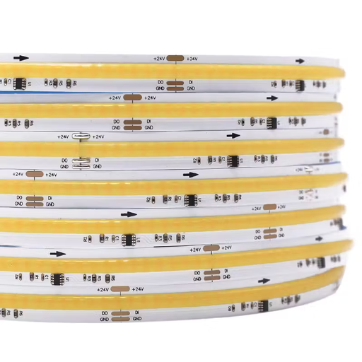 [TBM.1223.816] Tira 5m Pixel COB 576 LED/mt 24px/mt WS2811 24V Bicolor (3000-6000K) IP+65.Exteriores 19w/mt PCB:10mm CRI+95