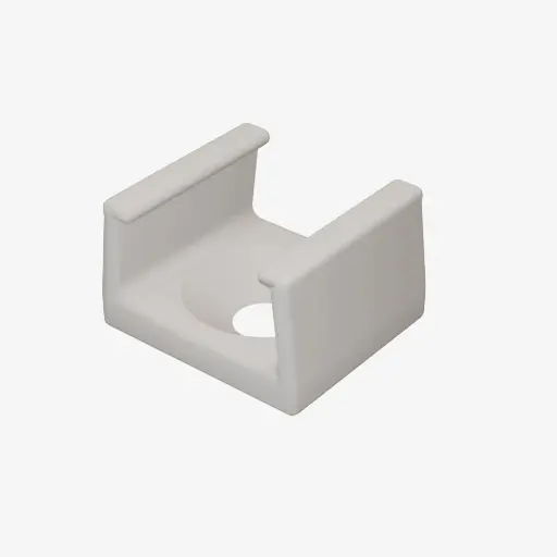 [AIM.001.010] [F] 1 x Grapa de fijación para Tiras / Mangueras LED COB (10.9x5.6mm). Fabricado en PETG Blanco