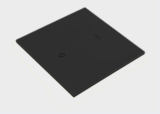 [SCO.004.362-T01] Tapa Reemplazo para Switch Inalambrico Pared | Negro