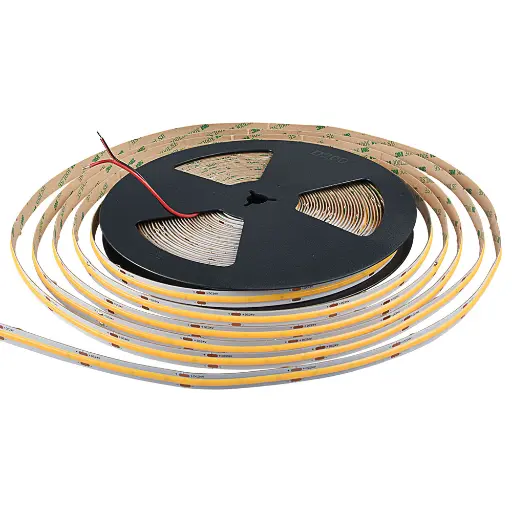 [TBB.2226.032] Tira 20m “Corriente Constante” 480 LED/mt COB 24V Blanco Ambar 2700K 5MT IP65.Exteriores 8w/mt PCB:8mm CRI+95