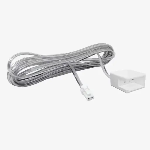 [AIM.002.016] [F] VOLTA | Tapa Conectable para Neon LED | VLT (Macho) → Neon N_1010 – Unicolor 2CH 2.50mt | Fabricado en PETG Blanco