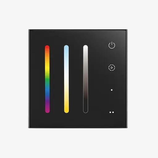 [SCO.070.030] CHROMA | Control Pared 5en1 Unicolor - RGB+2W | 2 Zonas Independientes | Alimentación 2xAAA