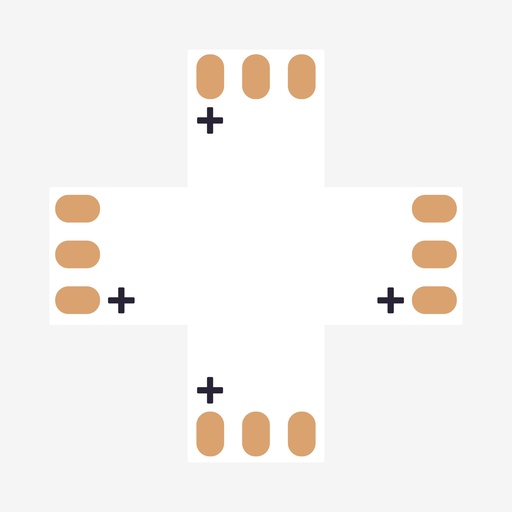 [ACC.001.310] AMPERE ¦ Conector en Angulo “+” Tira > Tira – SPI & Bicolor 3H (PCB Sin Broche)