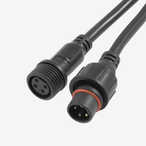 [ACC.009.442] HERTZ ¦ Cable [Plug Macho / Hembra] > [Cableado]  ¦ Kit Par Macho + Hembra ¦  RGB 4H 20cm IP68