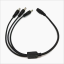 [ACC.008.214] OHM ¦ Conector Pulpo OHM (Hembra) > 3xOHM (Macho) – Unicolor 2CH 50cm 3A 5521mm