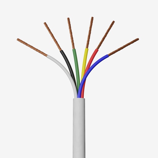 [CAB.002.608] Cable RGB 6 x AWG18 IP20 100% Cobre (Recubierto Gris)