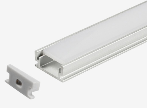 [PAL.204.020] KIT Perfil Aluminio 2mt | Empotrable en Piso Compacto |