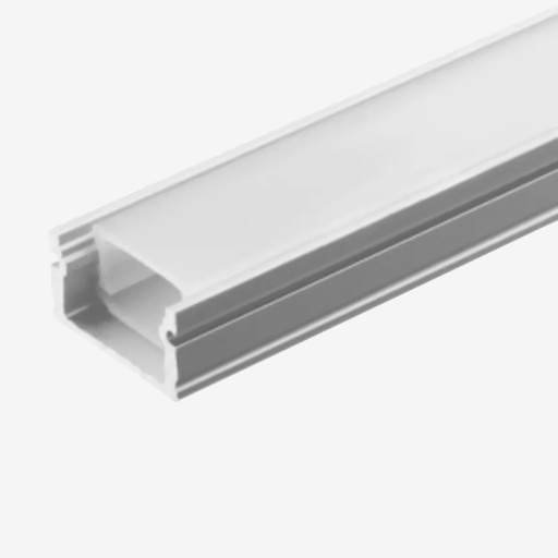 [PAL.046.020] KIT Perfil Aluminio 2mt | Sobrepuesto Impermeable