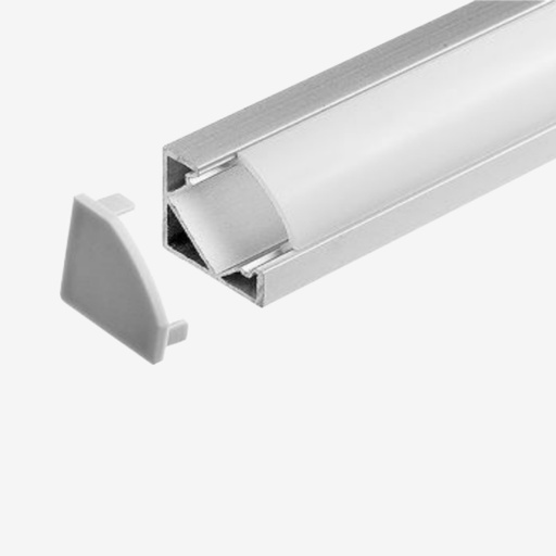 [PAL.015.020] KIT Perfil Aluminio 2mt | Esquinero