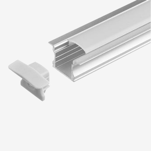 [PAL.013.020] KIT Perfil Aluminio 2mt | Empotrable Mediano